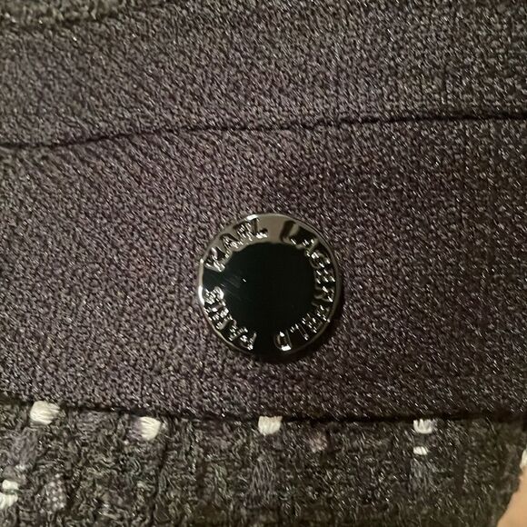 Karl Lagerfield Paris woman black and white tweed jacket - Picture 4 of 16